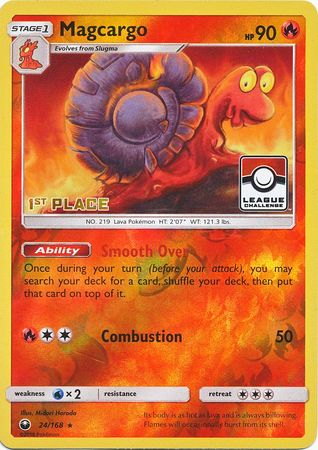 Magcargo (24/168) (League Promo 1st Place) [Sun & Moon: Celestial Storm] Pokémon
