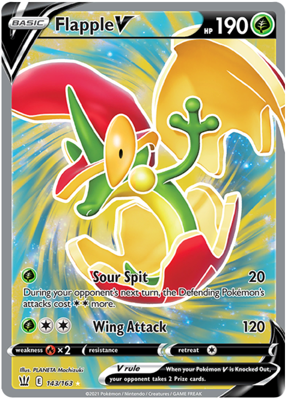 Flapple V (143/163) [Sword & Shield: Battle Styles] Pokémon