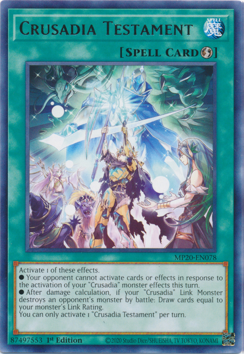 Crusadia Testament [MP20-EN078] Rare Yu-Gi-Oh!