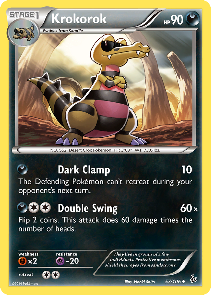 Krokorok (57/106) [XY: Flashfire] Pokémon