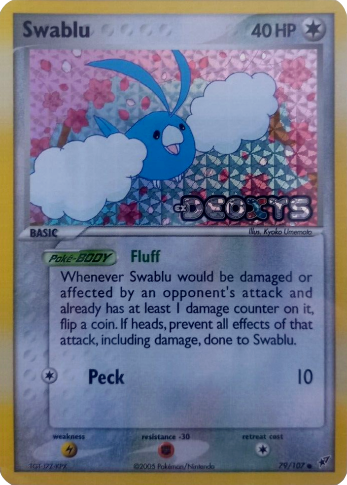 Swablu (79/107) (Stamped) [EX: Deoxys] Pokémon