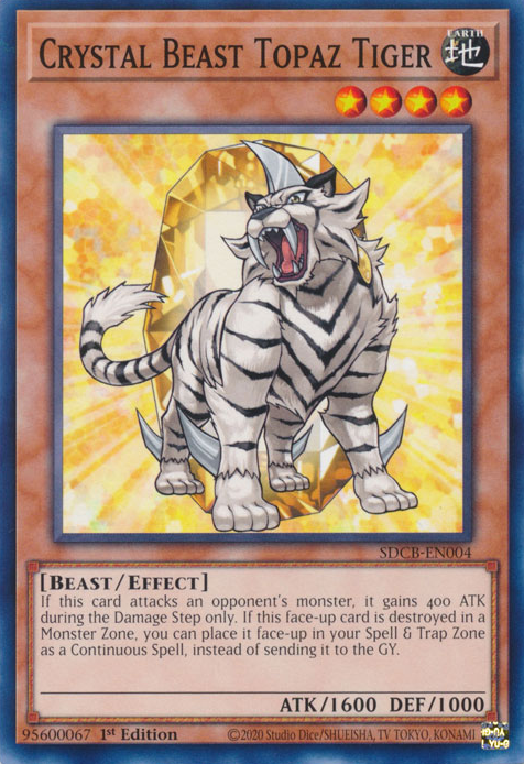 Crystal Beast Topaz Tiger [SDCB-EN004] Common Yu-Gi-Oh!