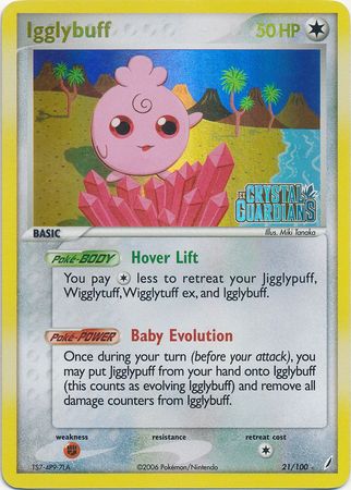 Igglybuff (21/100) (Stamped) [EX: Crystal Guardians] Pokémon