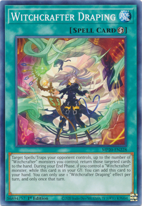 Witchcrafter Draping [MP20-EN228] Common Yu-Gi-Oh!