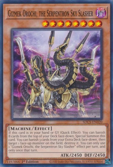 Gizmek Orochi, the Serpentron Sky Slasher [SDCS-EN020] Common Yu-Gi-Oh!