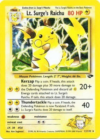 Lt. Surge's Raichu (11/132) [Gym Challenge Unlimited] Pokémon