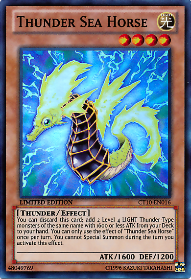 Thunder Sea Horse [CT10-EN016] Super Rare Yu-Gi-Oh!