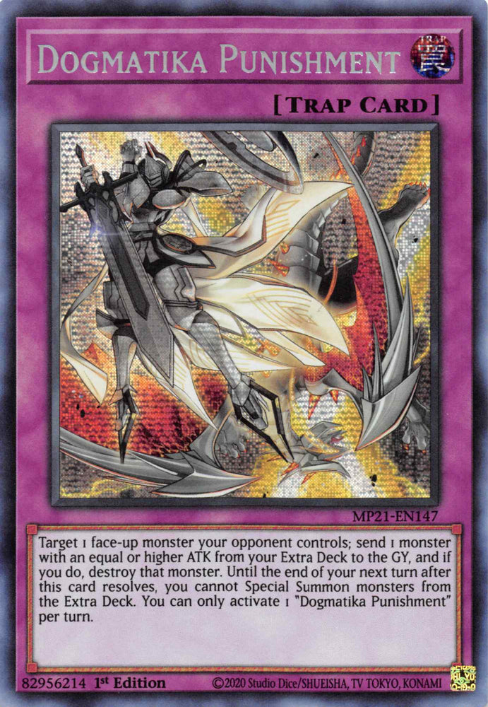 Dogmatika Punishment [MP21-EN147] Prismatic Secret Rare Yu-Gi-Oh!
