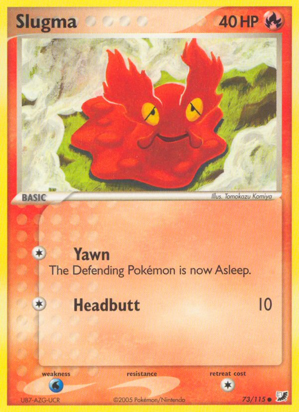 Slugma (73/115) [EX: Unseen Forces] Pokémon