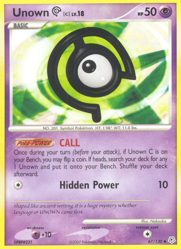 Unown C (67/130) [Diamond & Pearl: Base Set] Pokémon