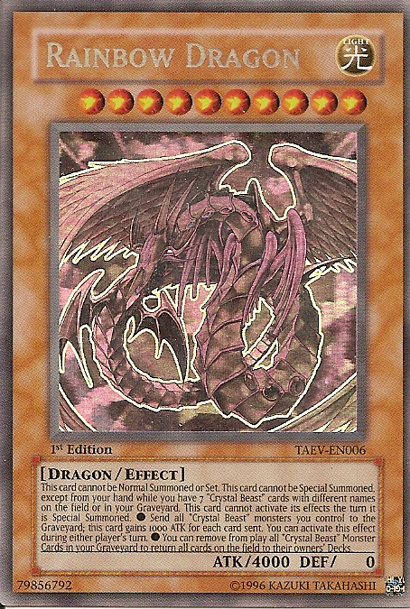 Rainbow Dragon [TAEV-EN006] Ghost Rare Yu-Gi-Oh!