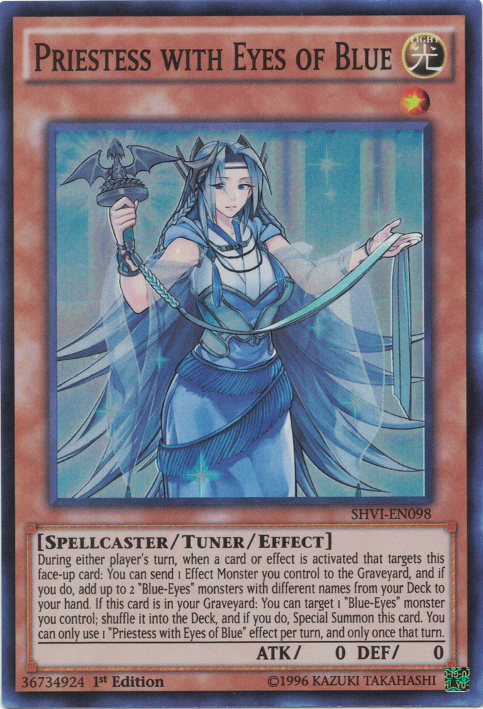Priestess with Eyes of Blue [SHVI-EN098] Super Rare Yu-Gi-Oh!