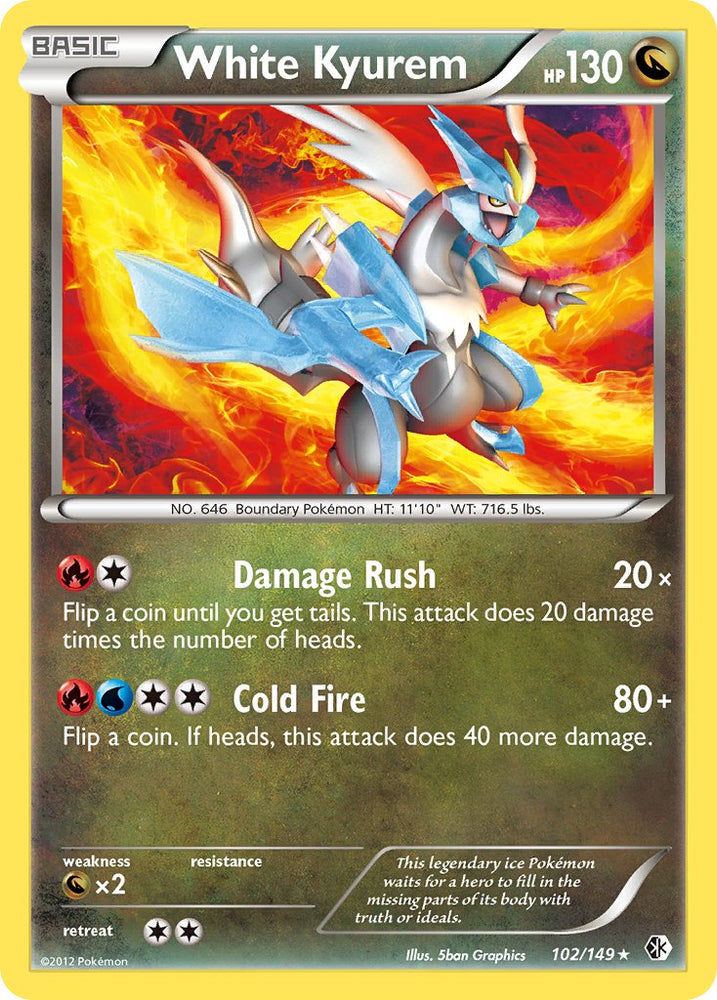 White Kyurem (102/149) (Theme Deck Exclusive) [Black & White: Boundaries Crossed] Pokémon