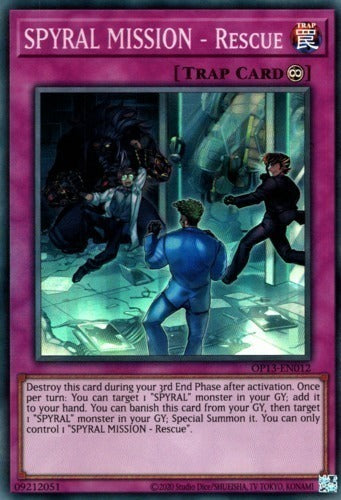 SPYRAL MISSION - Rescue [OP13-EN012] Super Rare Yu-Gi-Oh!