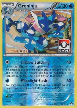 Greninja (40/122) (League Promo 3rd Place) [XY: BREAKpoint] Pokémon