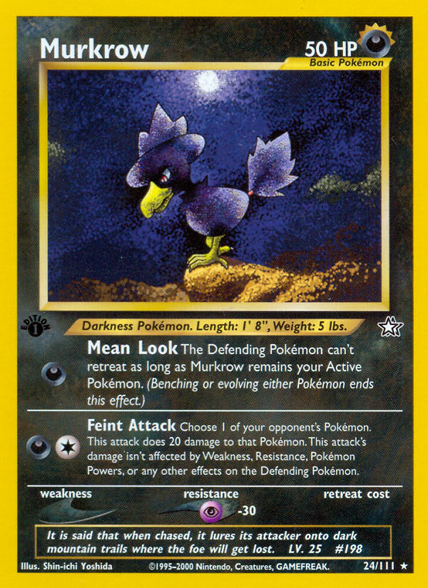 Murkrow (24/111) [Neo Genesis 1st Edition] Pokémon