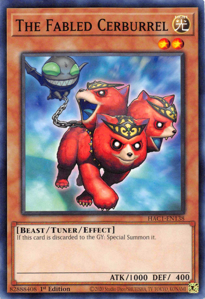 The Fabled Cerburrel (Duel Terminal) [HAC1-EN138] Parallel Rare Yu-Gi-Oh!