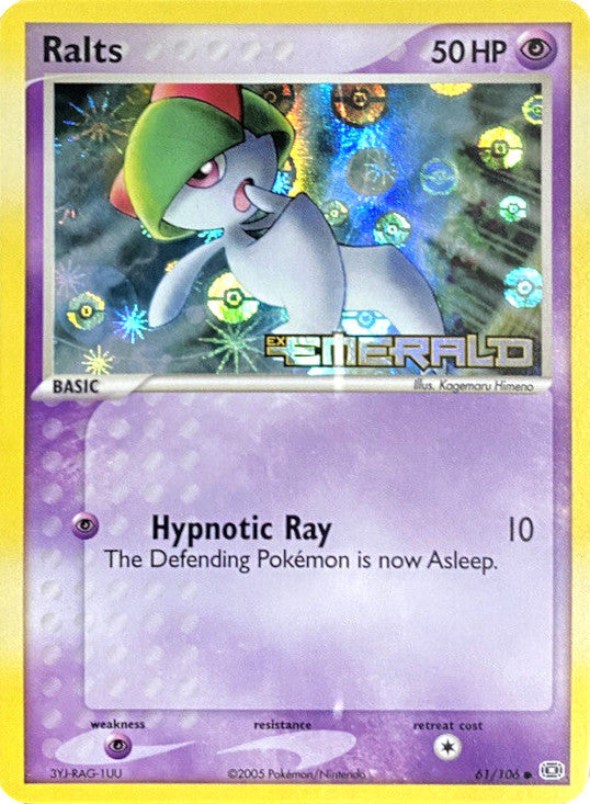 Ralts (61/106) (Stamped) [EX: Emerald] Pokémon