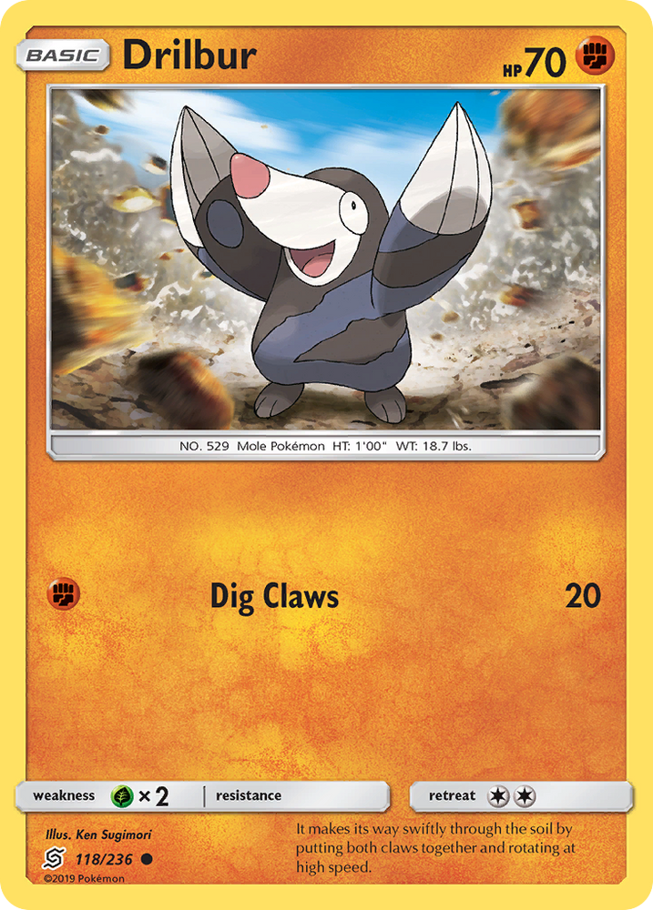 Drilbur (118/236) [Sun & Moon: Unified Minds] Pokémon