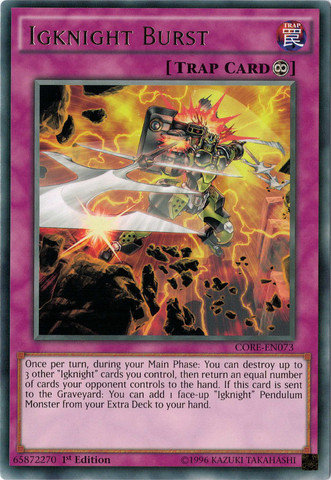 Igknight Burst [CORE-EN073] Rare Yu-Gi-Oh!