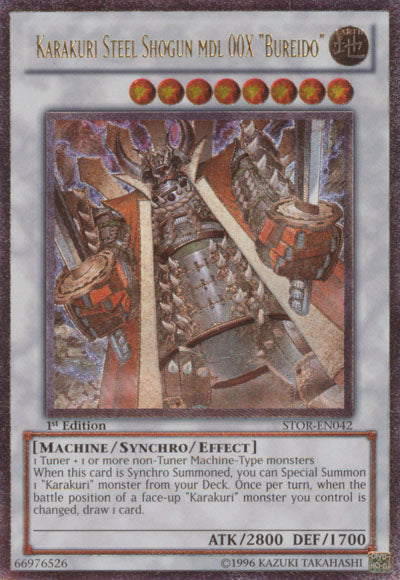 Karakuri Steel Shogun mdl 00X "Bureido" [STOR-EN042] Ultimate Rare Yu-Gi-Oh!