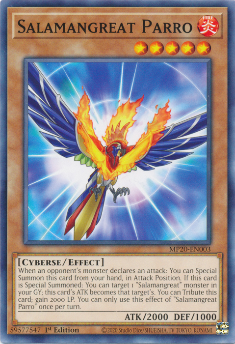 Salamangreat Parro [MP20-EN003] Common Yu-Gi-Oh!