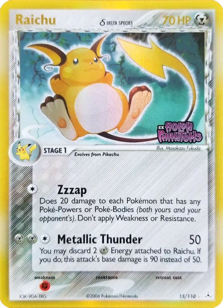 Raichu (15/110) (Delta Species) (Stamped) [EX: Holon Phantoms] Pokémon