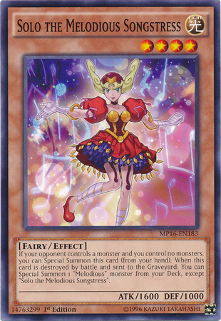 Solo the Melodious Songstress [MP16-EN183] Common Yu-Gi-Oh!