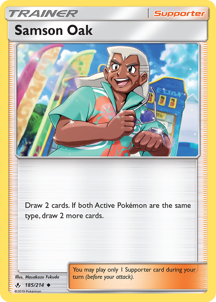 Samson Oak (185/214) [Sun & Moon: Unbroken Bonds] Pokémon
