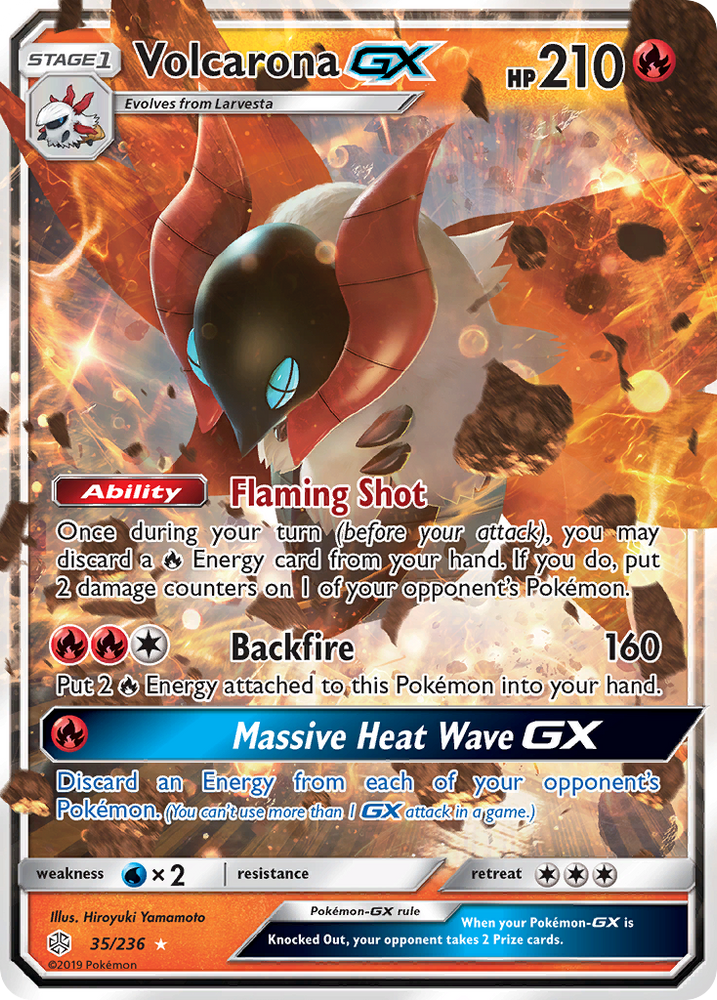Volcarona GX (35/236) [Sun & Moon: Cosmic Eclipse] Pokémon