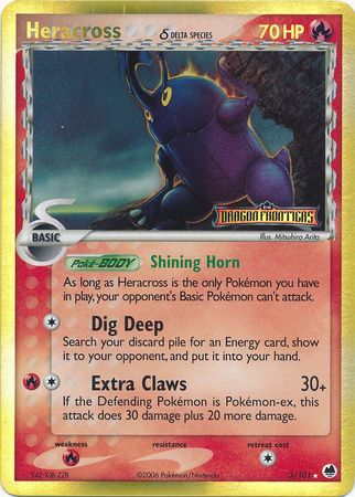 Heracross (3/101) (Delta Species) (Stamped) [EX: Dragon Frontiers] Pokémon