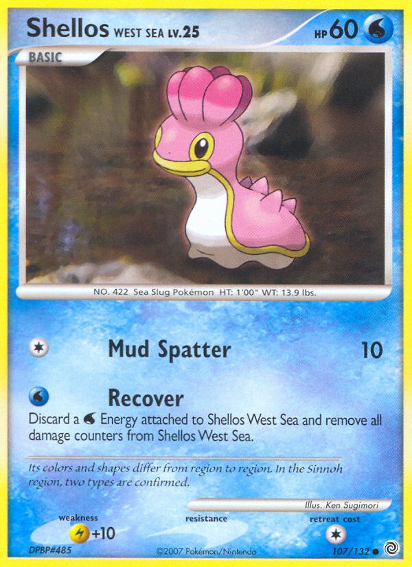 Shellos West Sea (107/132) [Diamond & Pearl: Secret Wonders] Pokémon