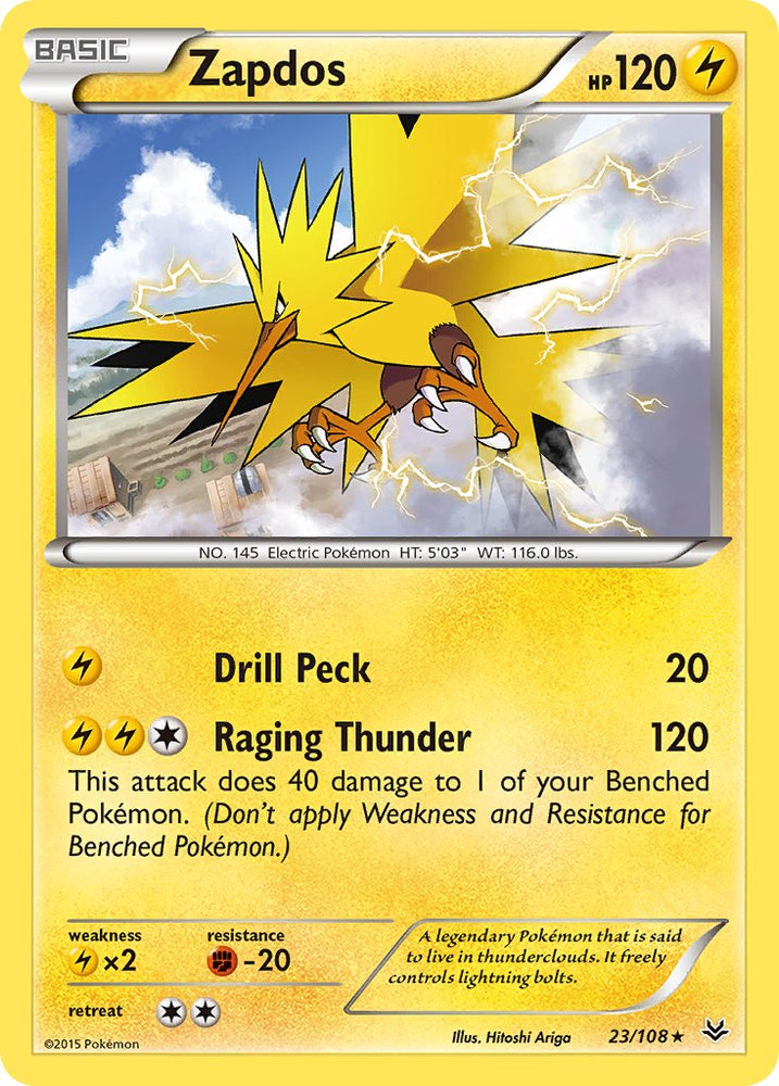 Zapdos(23/108) (Theme Deck Exclusive) [XY: Roaring Skies] Pokémon