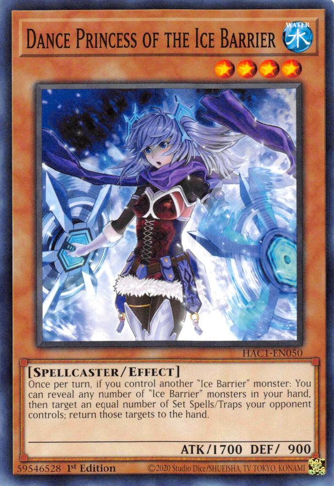 Dance Princess of the Ice Barrier [HAC1-EN050] Common Yu-Gi-Oh!