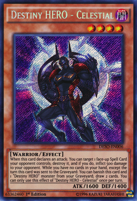 Destiny HERO - Celestial [DESO-EN006] Secret Rare Yu-Gi-Oh!