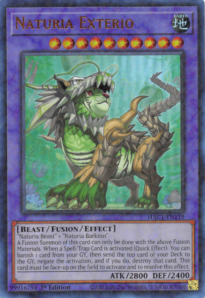 Naturia Exterio (Duel Terminal) [HAC1-EN119] Parallel Rare Yu-Gi-Oh!