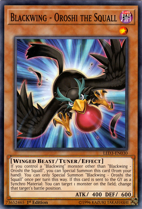 Blackwing - Oroshi the Squall [LED3-EN030] Common Yu-Gi-Oh!