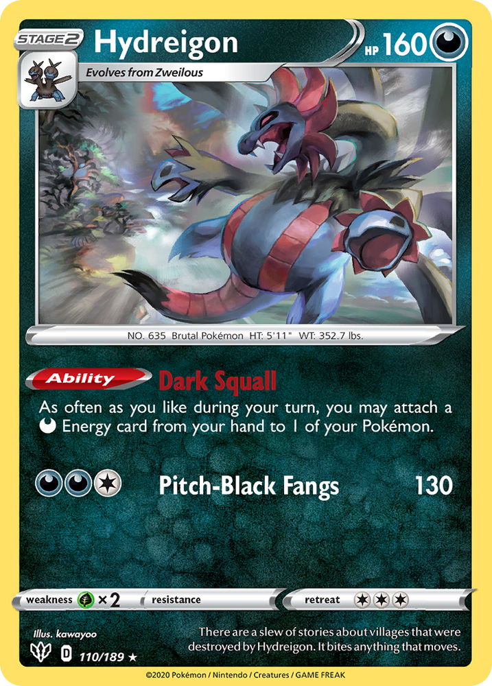 Hydreigon (110/189) [Sword & Shield: Darkness Ablaze] Pokémon