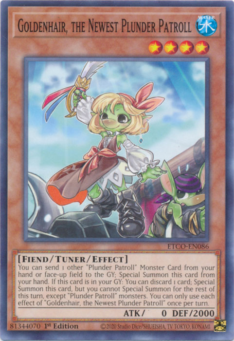 Goldenhair, the Newest Plunder Patroll [ETCO-EN086] Common Yu-Gi-Oh!