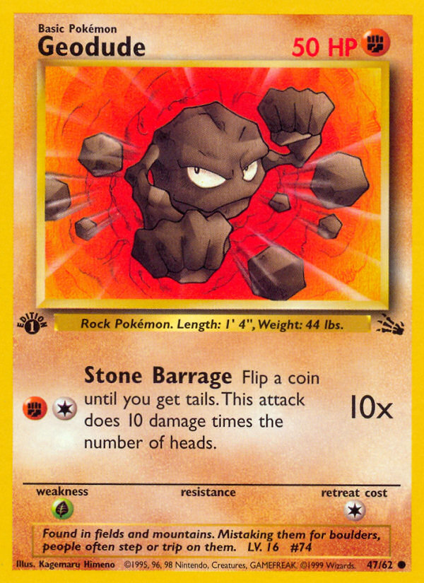 Geodude (47/62) [Fossil 1st Edition] Pokémon