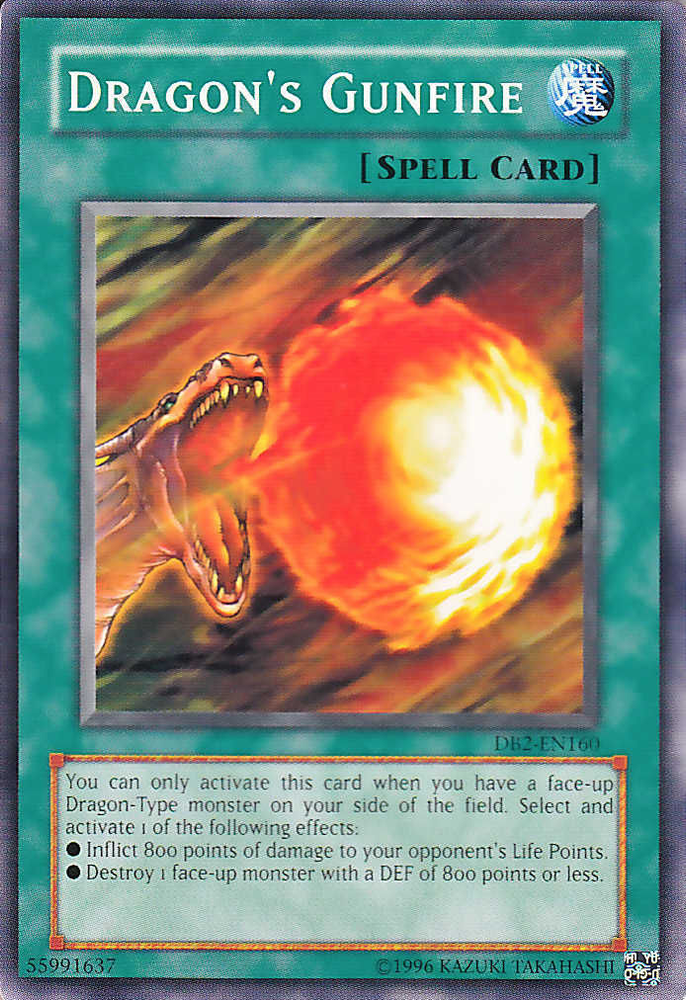 Dragon's Gunfire [DB2-EN160] Common Yu-Gi-Oh!
