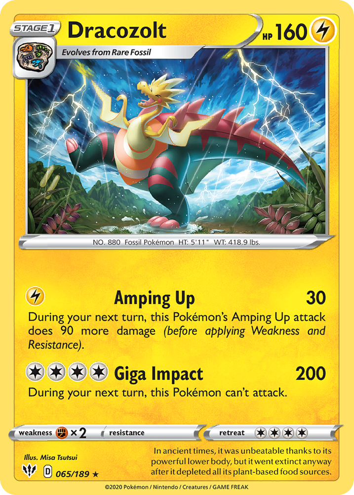 Dracozolt (065/189) [Sword & Shield: Darkness Ablaze] Pokémon