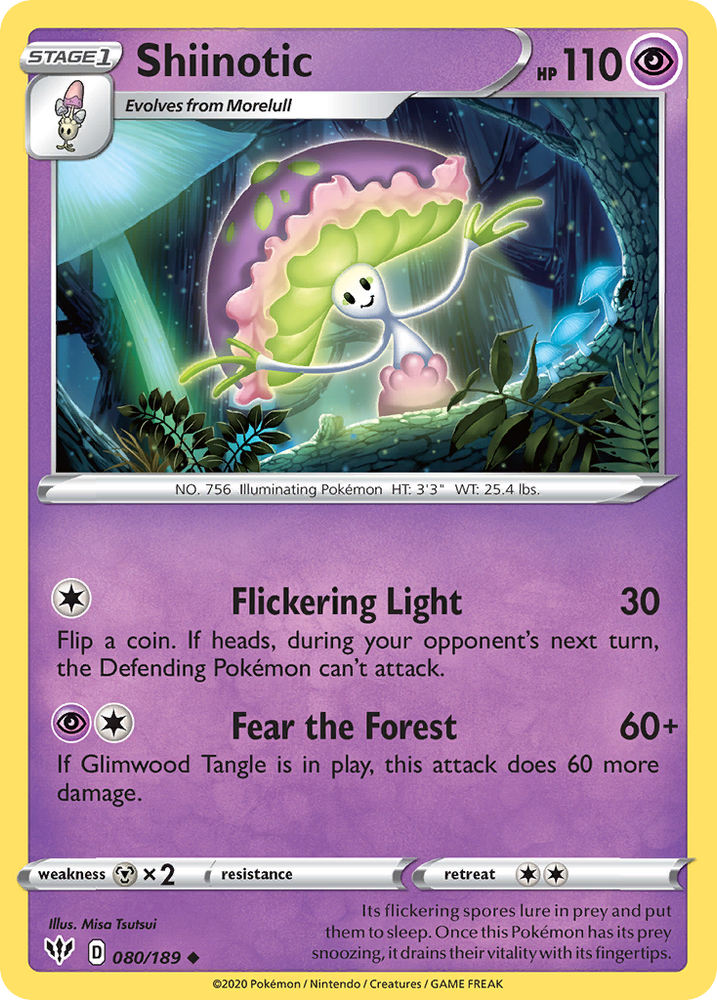 Shiinotic (080/189) [Sword & Shield: Darkness Ablaze] Pokémon
