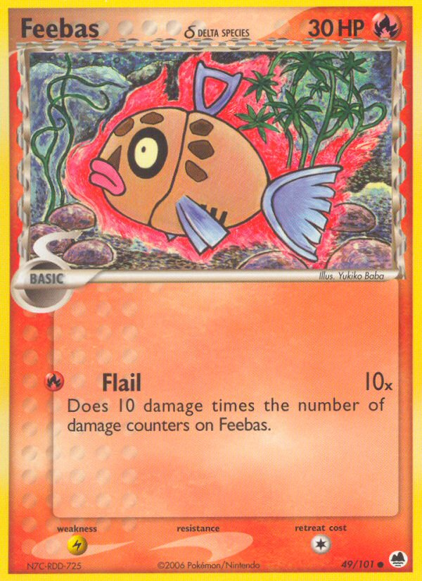 Feebas (49/101) (Delta Species) [EX: Dragon Frontiers] Pokémon