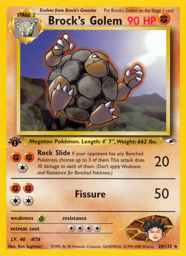 Brock's Golem (20/132) [Gym Heroes 1st Edition] Pokémon