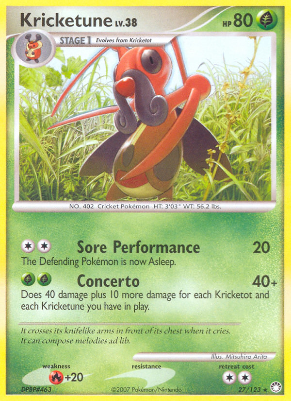 Kricketune (27/123) [Diamond & Pearl: Mysterious Treasures] Pokémon