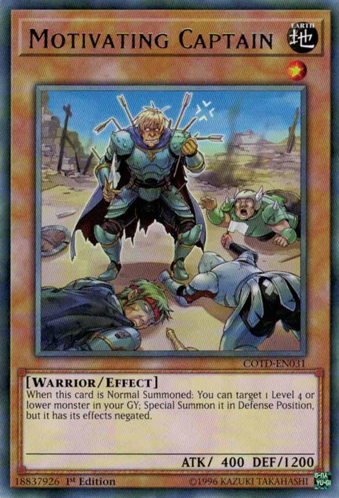 Motivating Captain [COTD-EN031] Rare Yu-Gi-Oh!