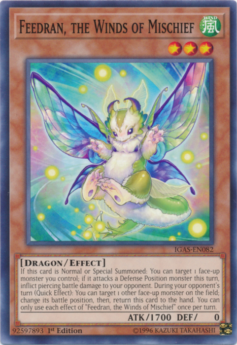 Feedran, the Winds of Mischief [IGAS-EN082] Common Yu-Gi-Oh!