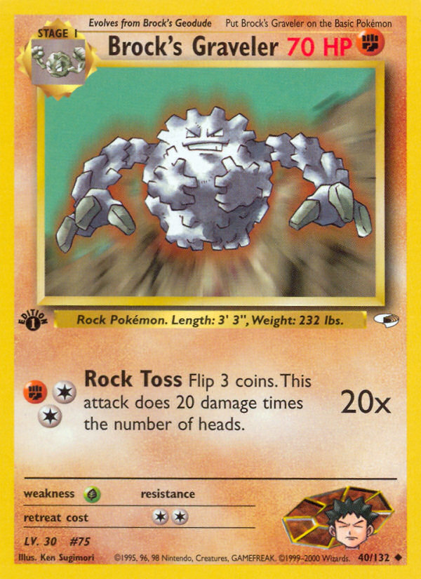 Brock's Graveler (40/132) [Gym Heroes 1st Edition] Pokémon