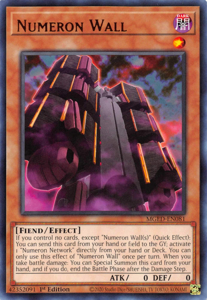 Numeron Wall [MGED-EN081] Rare Yu-Gi-Oh!